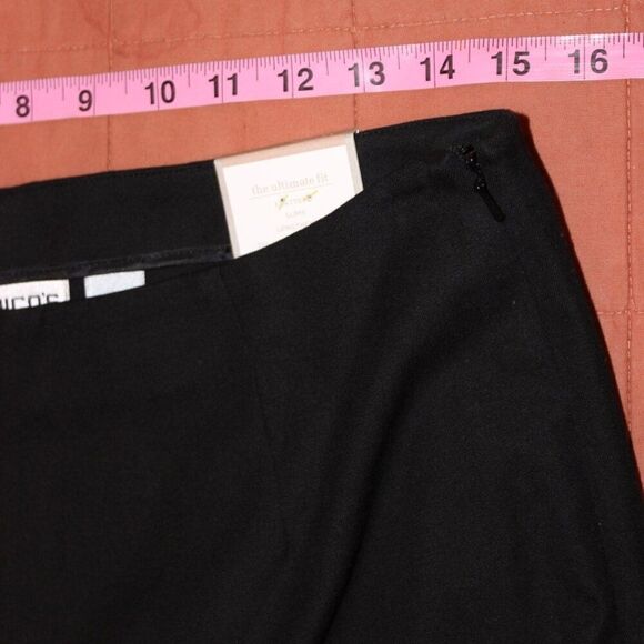 NWT Chico's Black the Ultimate Slim Fit Cropped Pants Women's Size Medium - Picture 12 of 14